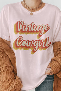 Vintage Cowgirl, Retro Western Graphic Tee